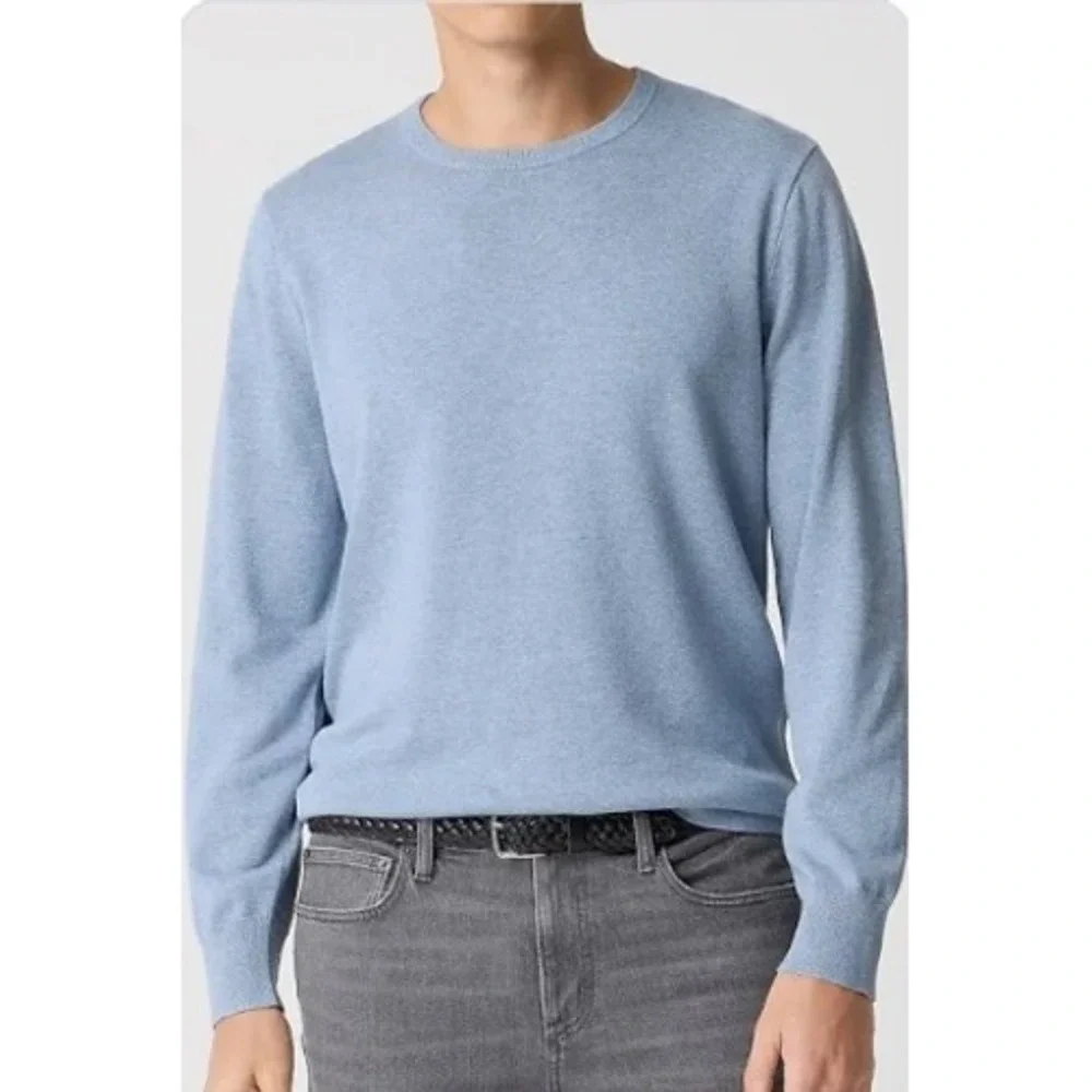 J. Crew Mens Cotton Knit Crew Neck Long‎ Sleeve Sweater, Size L NWT $89